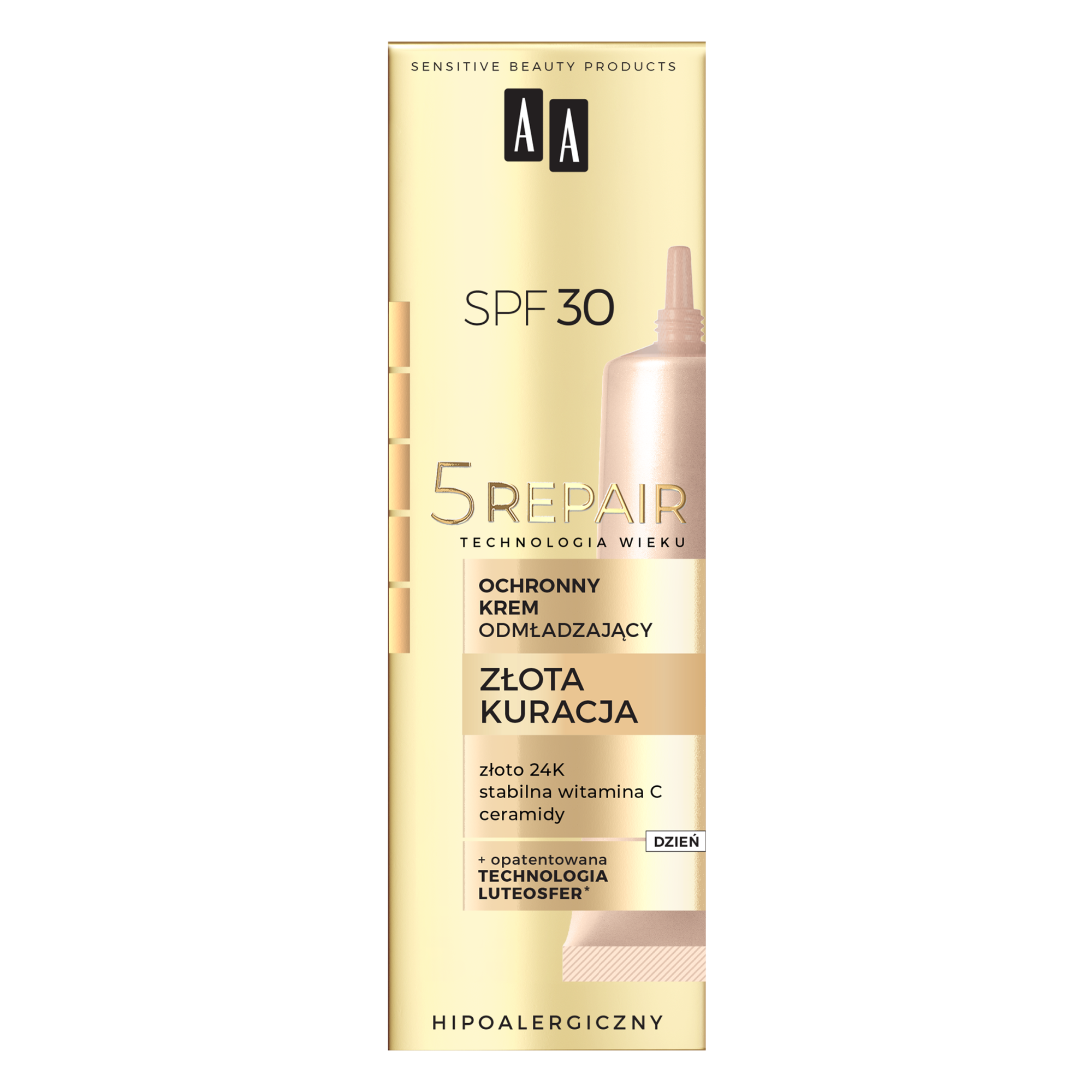 AA Technologia Wieku 5REPAIR złota kuracja ochronny krem odmładzający SPF30, 50ml zdjęcie