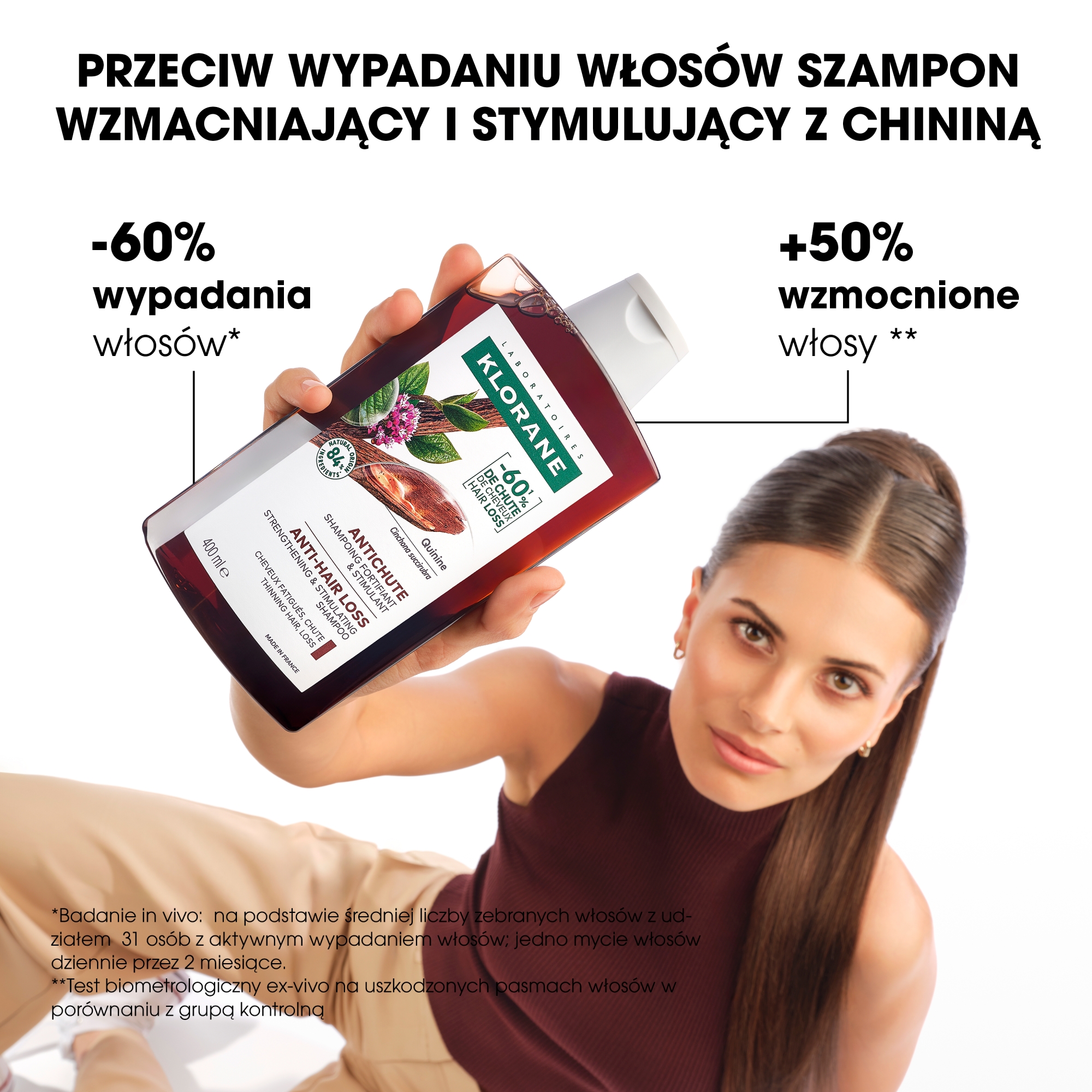 Klorane szampon z chininą i organiczną szarotką 400 ml