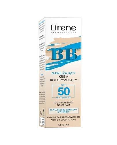 Lirene BB Nawilżający krem koloryzujący SPF50 02 Nude, 30 ml zdjęcie
