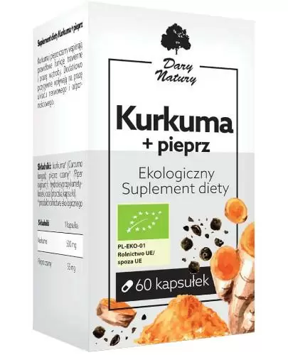 Dary Natury Kurkuma+pieprz 60 kapsułek zdjęcie