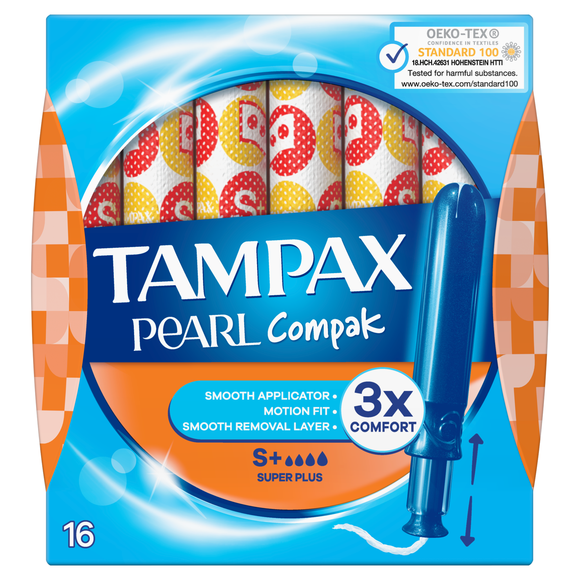 Tampax Compak Pearl Super Plus, Tampony z aplikatorem, 16 sztuk zdjęcie