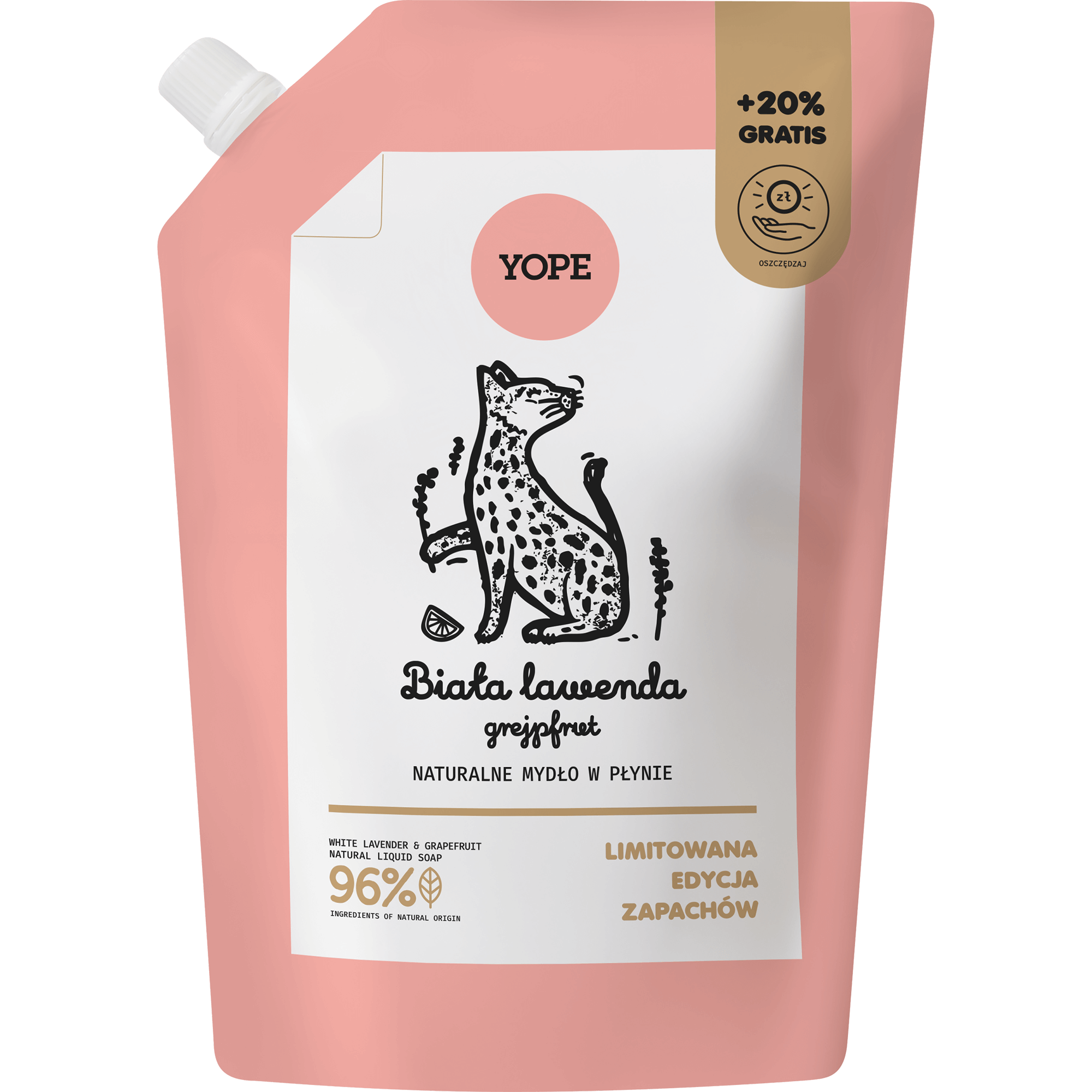 Yope Refill, mydło w płynie, Biała Lawenda Grejpfrut, 600 ml zdjęcie