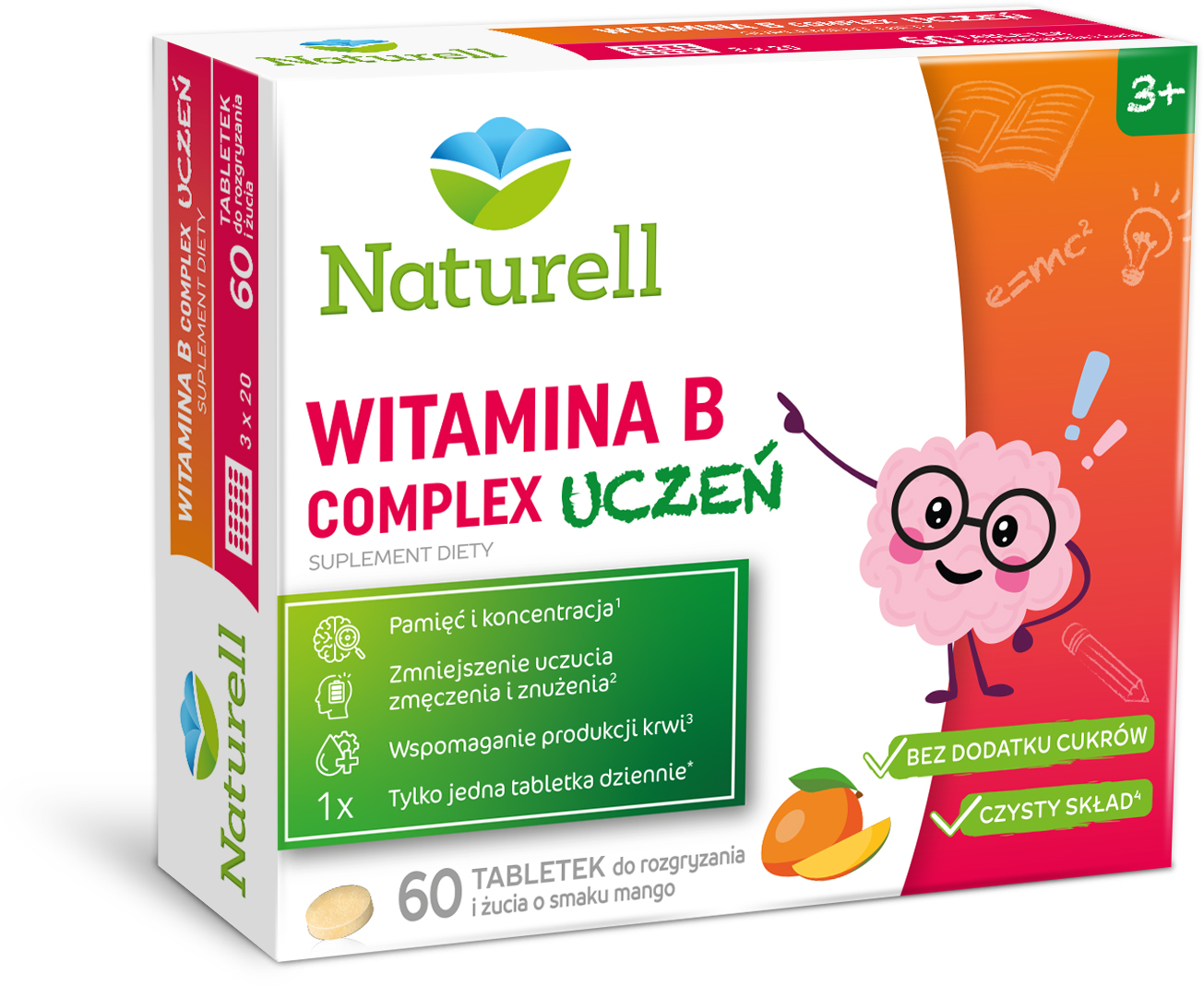 Naturell B Complex Uczeń, tabletki, 60 sztuk