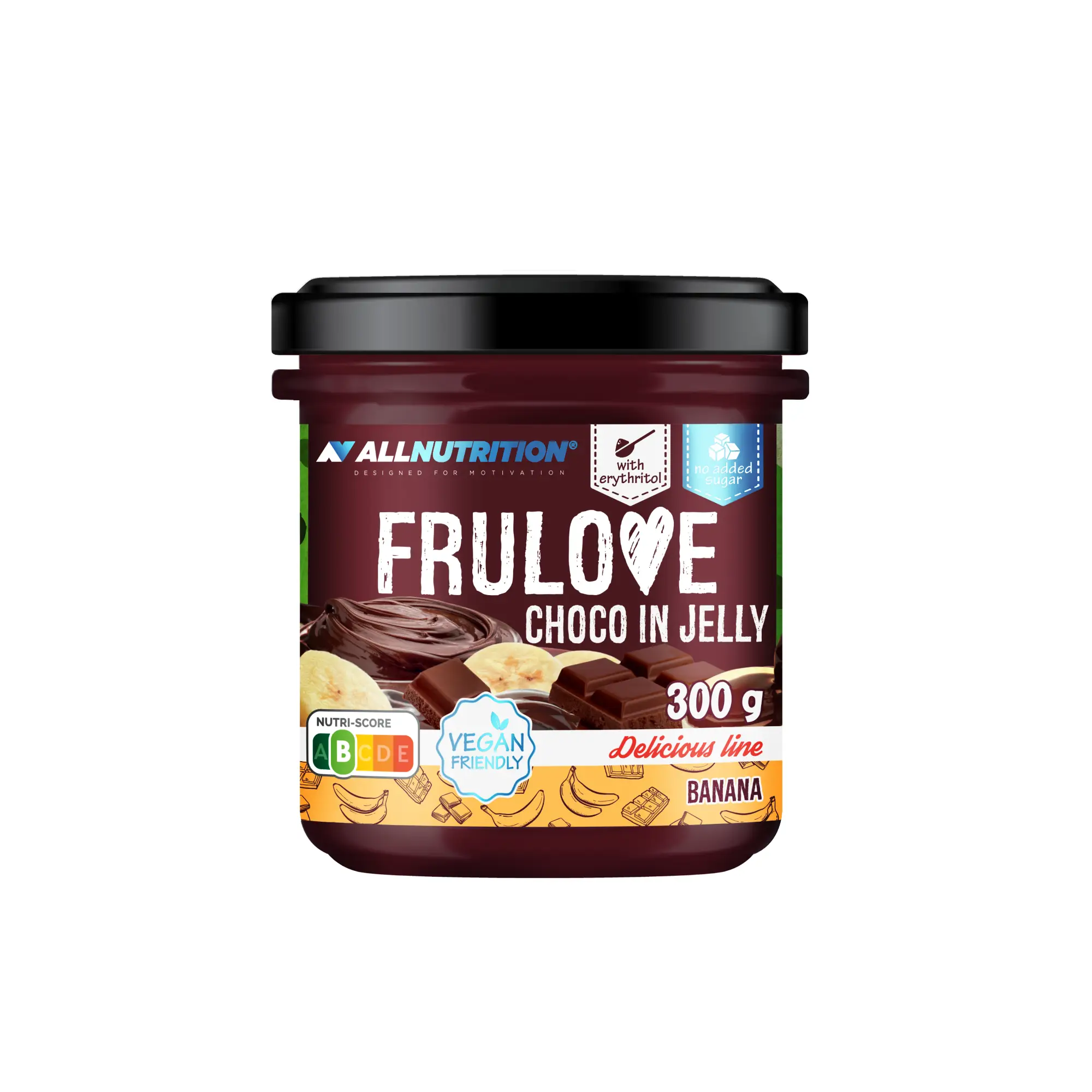 Allnutrition Frulove Choco In Jelly Banana, 300 g zdjęcie