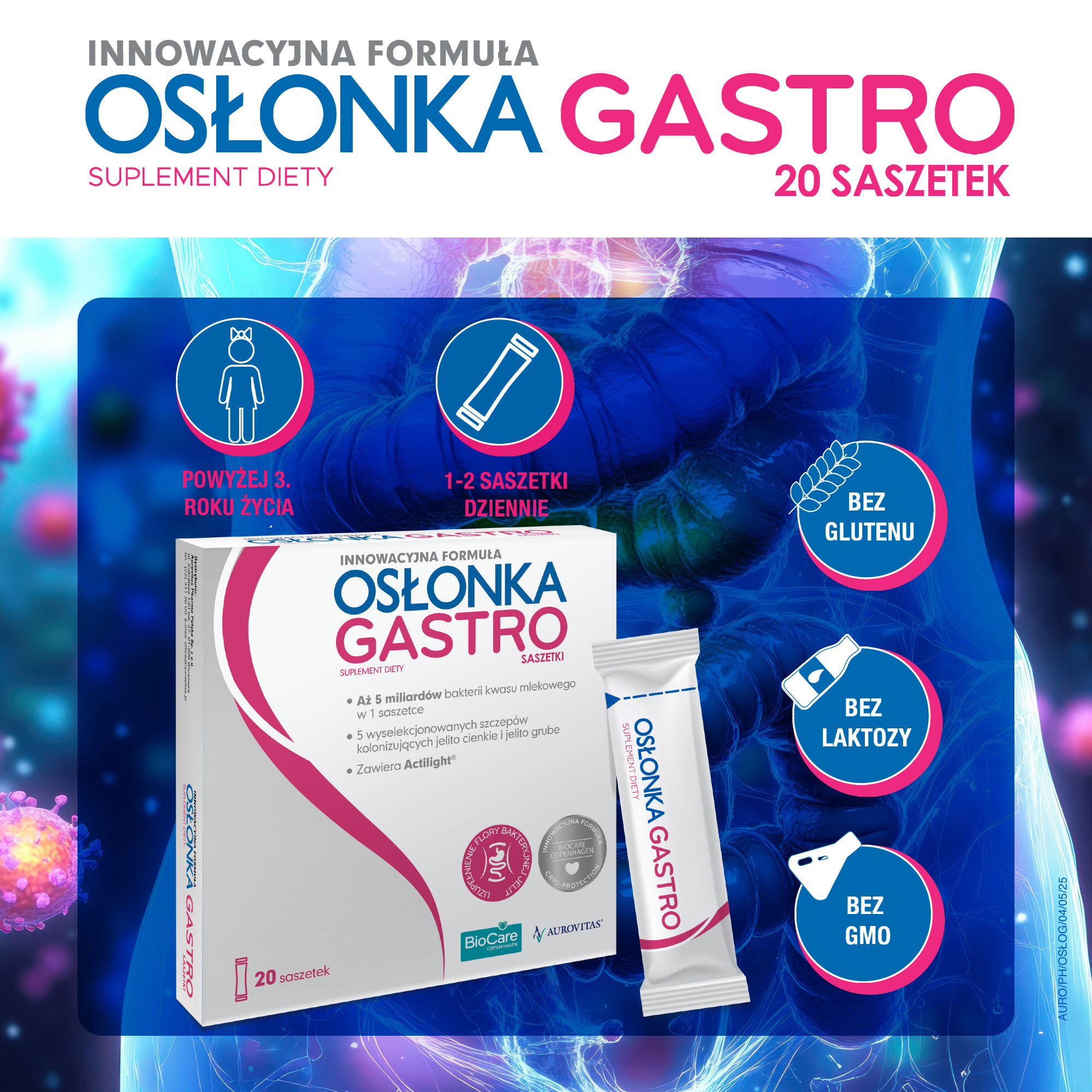 OSŁONKA Gastro, saszetki, 20 sztuk