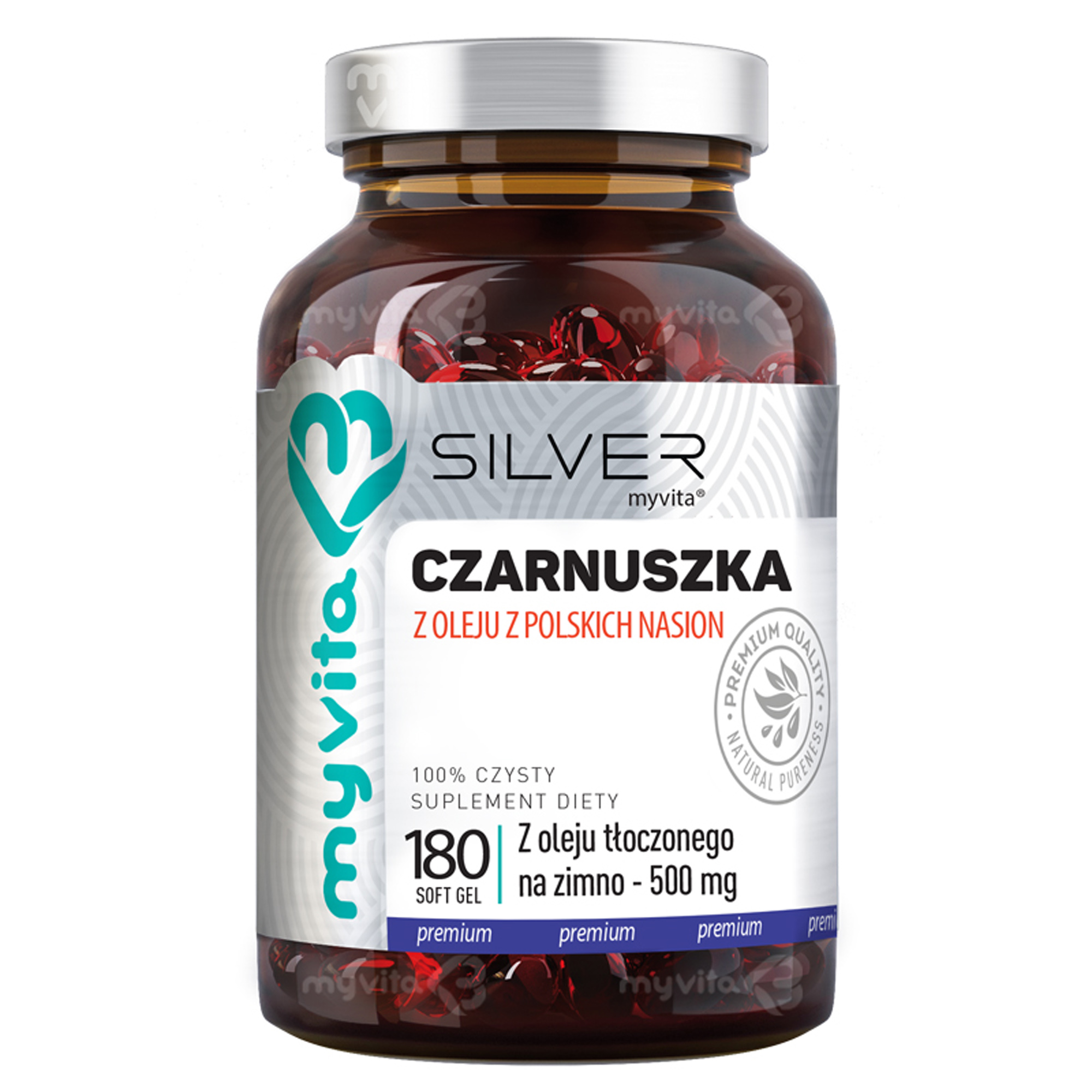 MyVita Silver Czarnuszka z oleju z polskich nasion 180 kapsułek zdjęcie