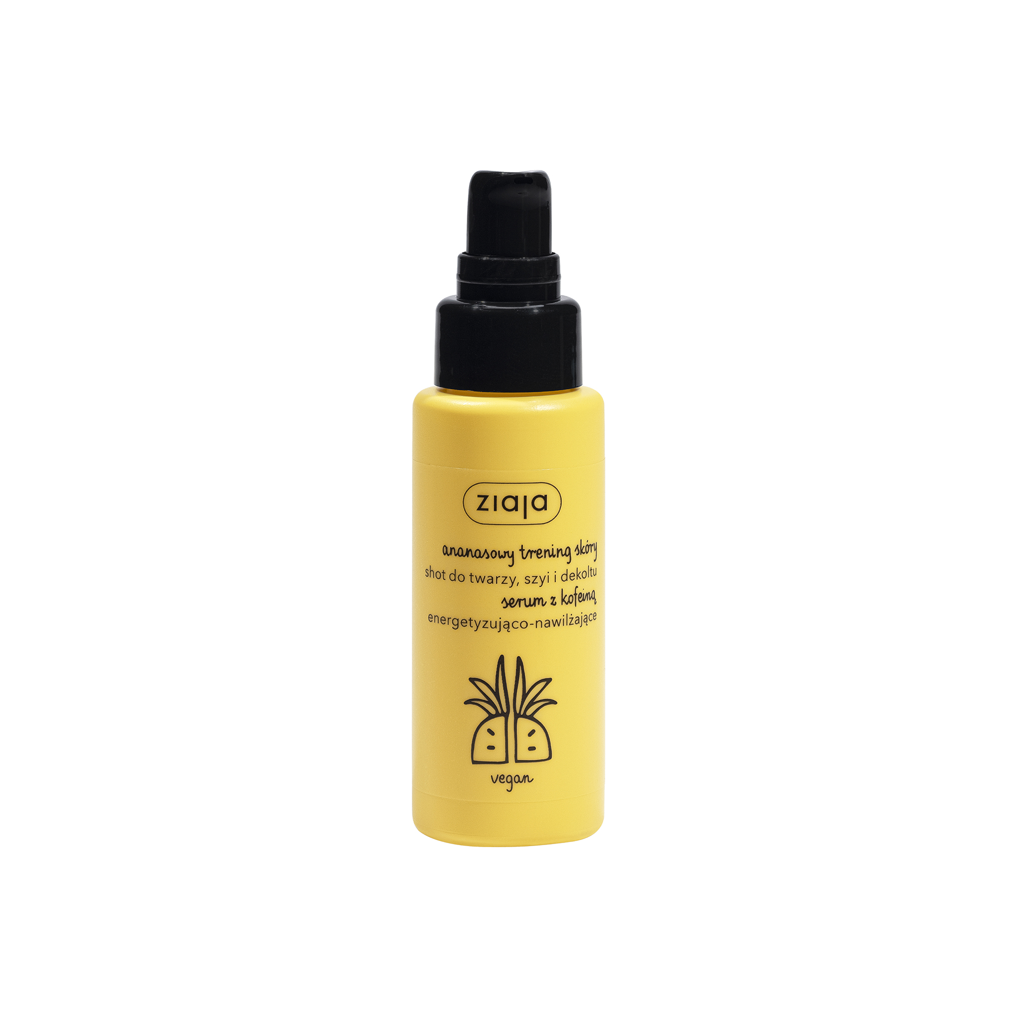 Ziaja Ananasowy trening skóry, Shot do twarzy, szyi i dekoltu Serum z kofeiną, 50 ml zdjęcie