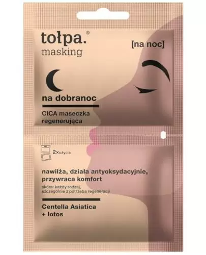 Tołpa Masking Na dobranoc CICA maseczka regenerująca 2 x 5 ml zdjęcie
