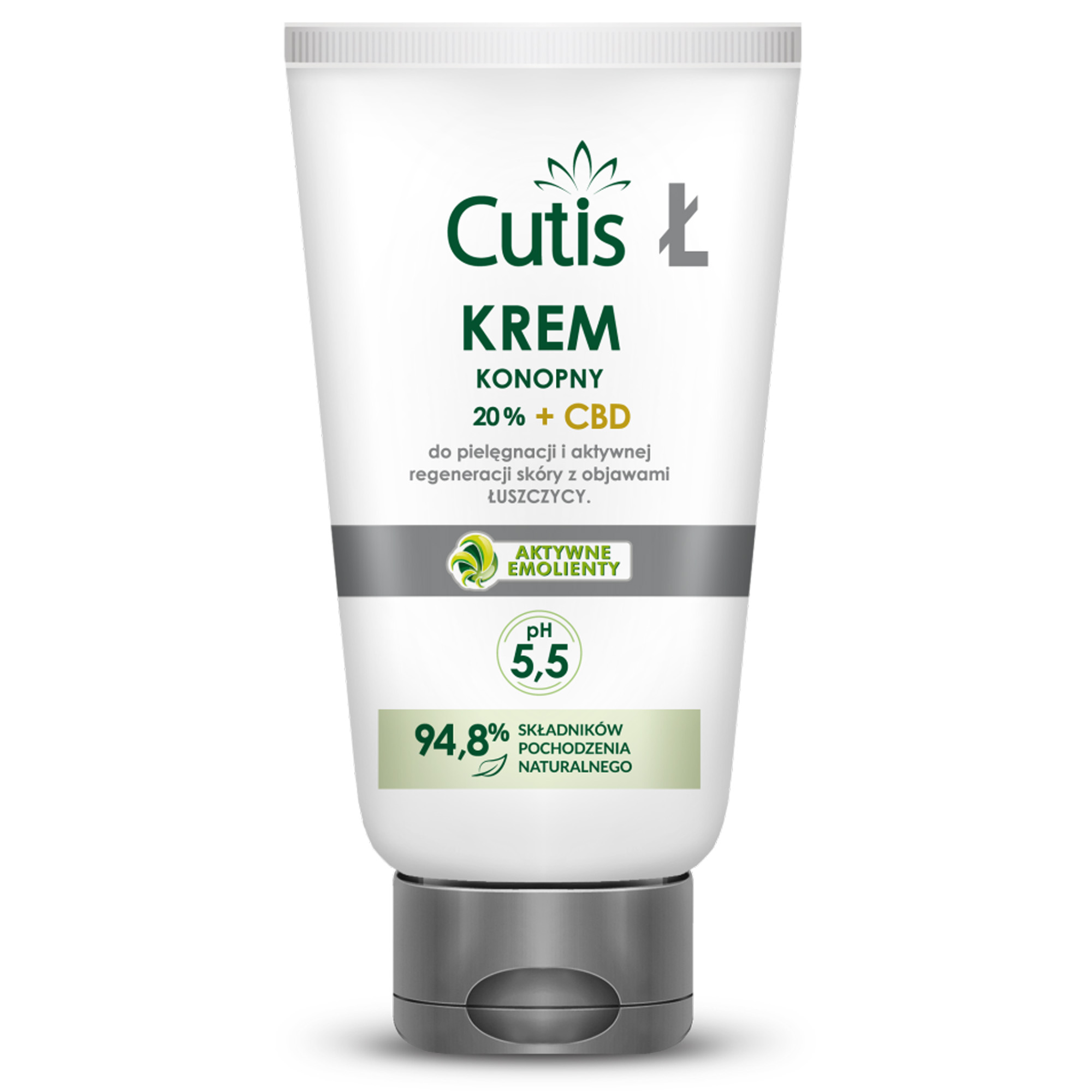 Cutis Ł krem konopny 20% + CBD do pielęgnacji i aktywnej regeneracji skóry atopowej, alergicznej z objawami łuszczycy 120 ml zdjęcie
