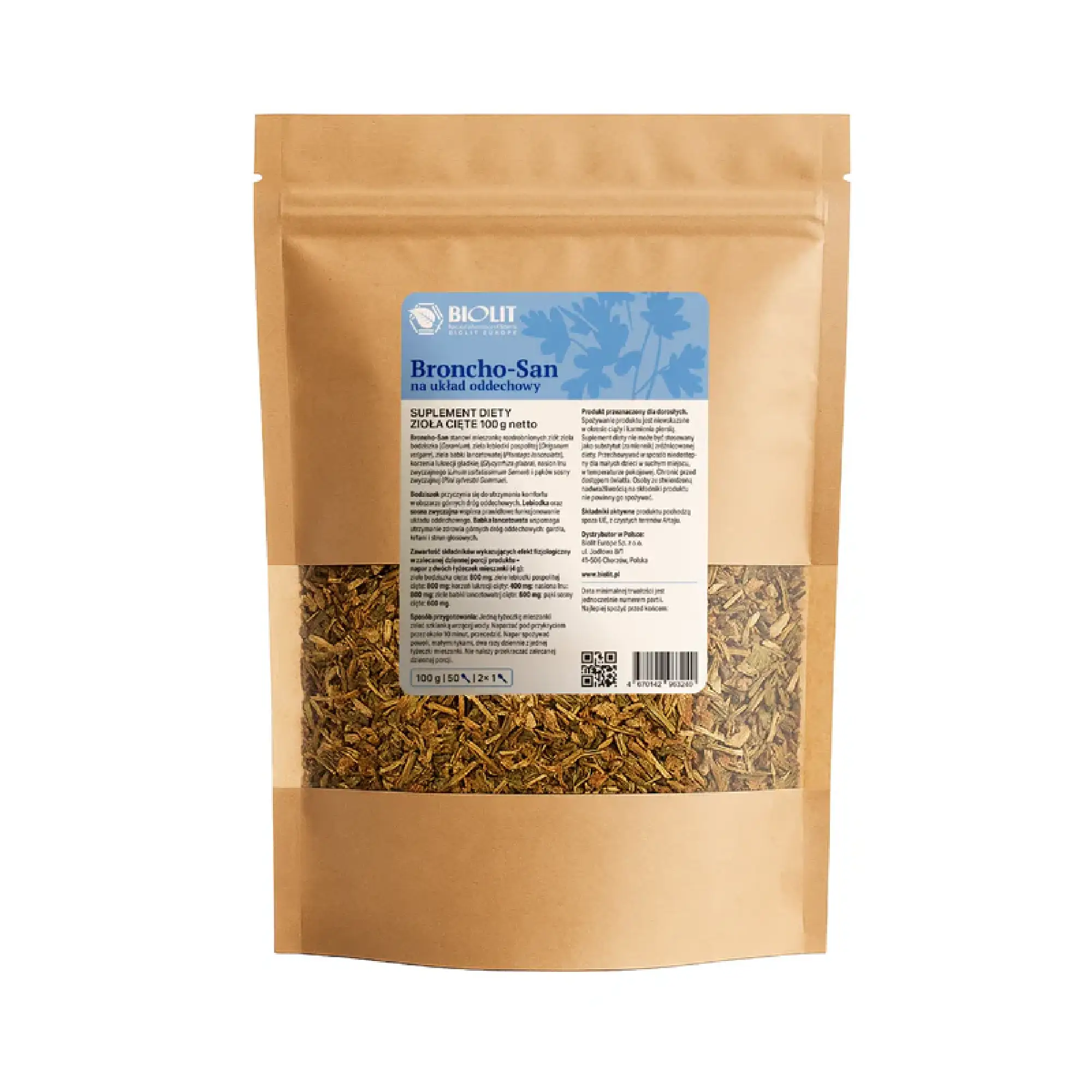 Biolit Broncho san, zioła cięte, 95 g zdjęcie