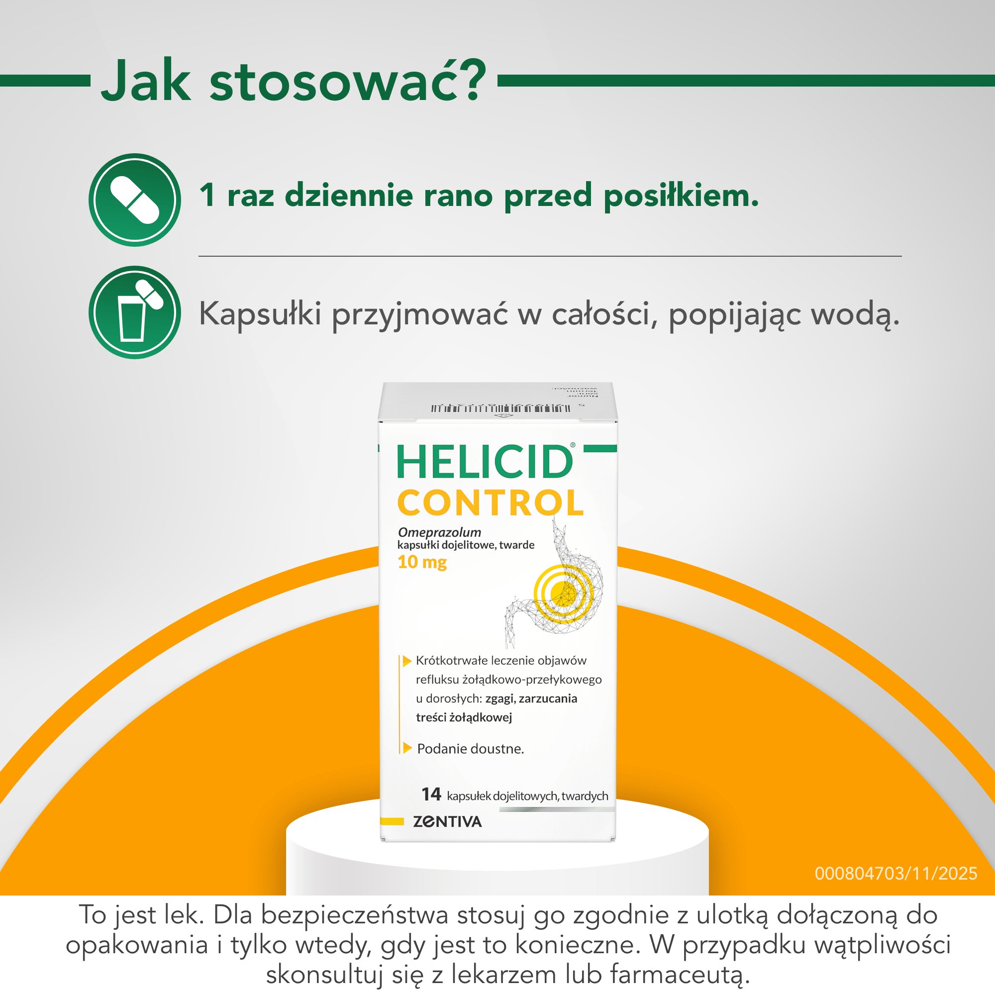 Helicid Control 10 mg 14 kapsułek
