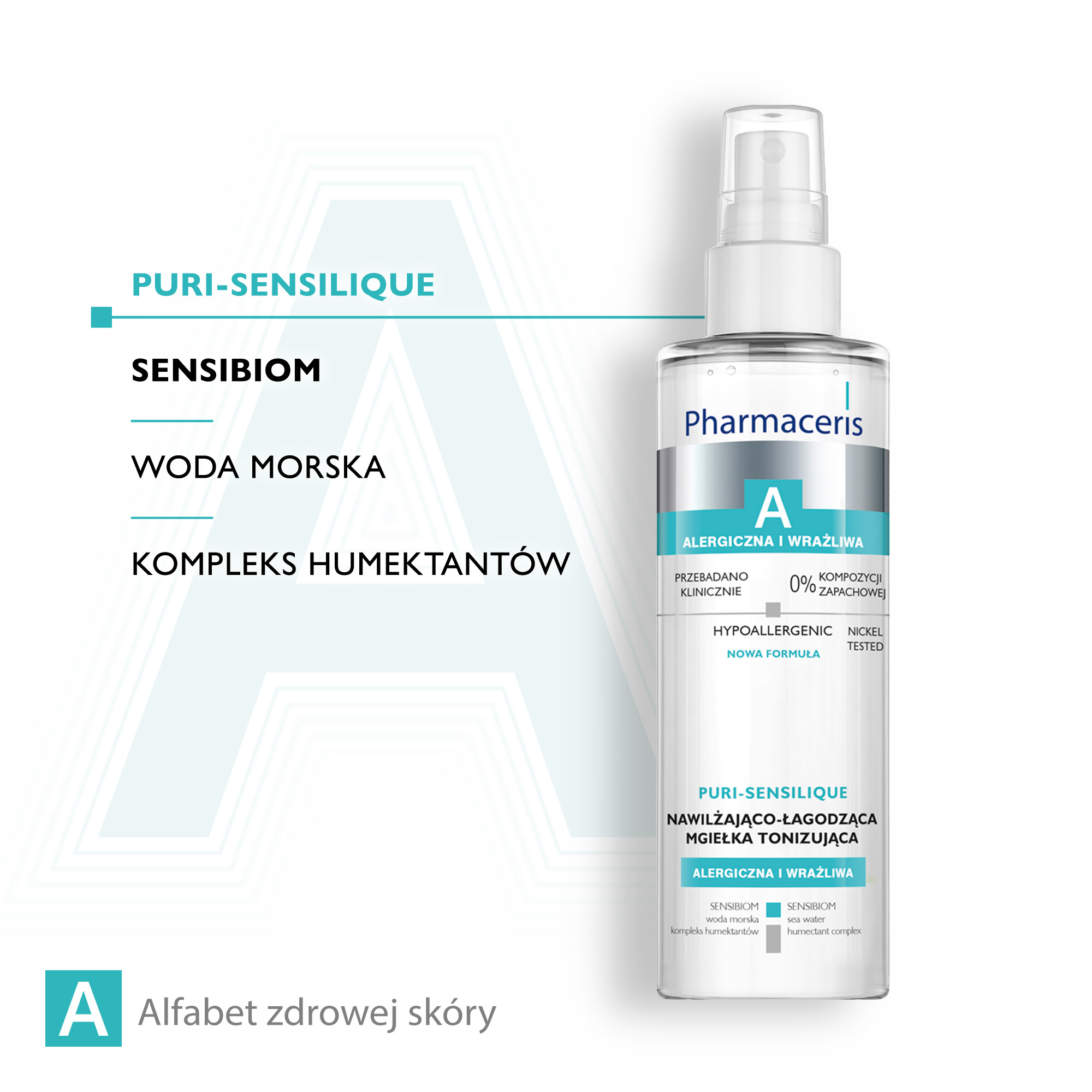 Pharmaceris A Puri-Sensilique, nawilżająco-łagodzący tonik-mgiełka, 200 ml