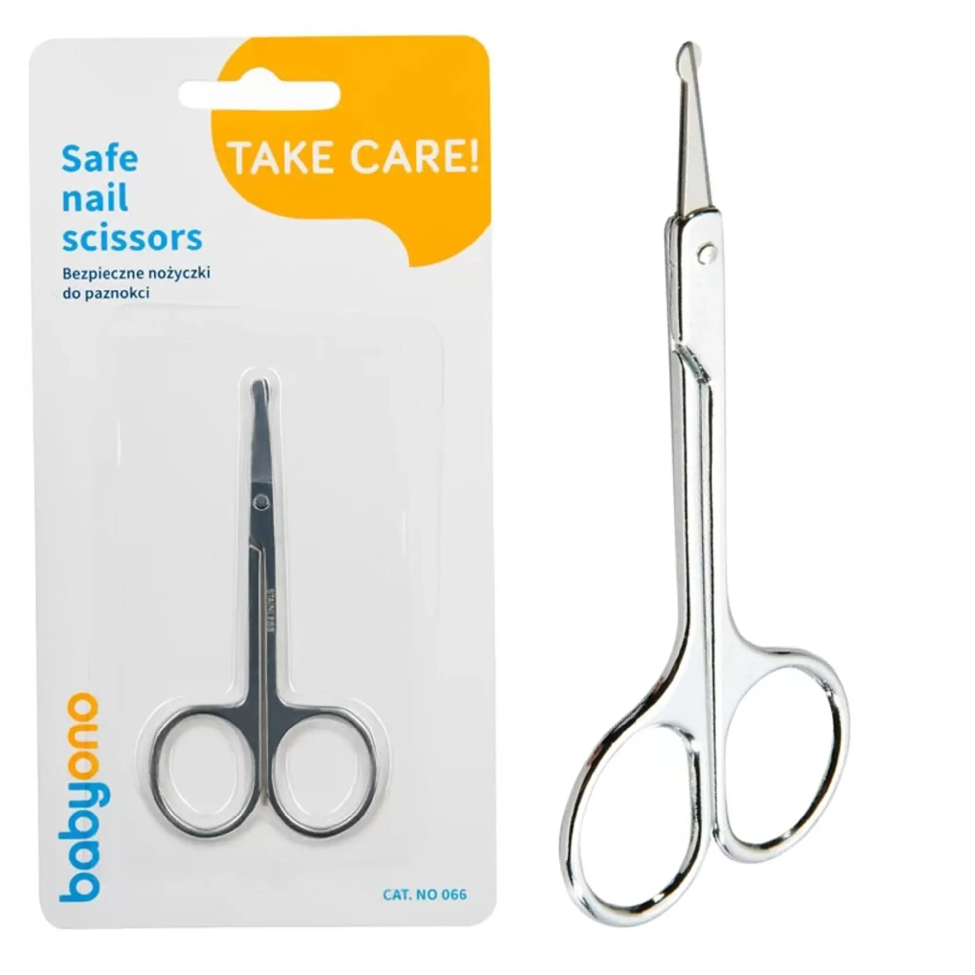 Babyono bezpieczne nożyczki do paznokci, 1 sztuka [066]