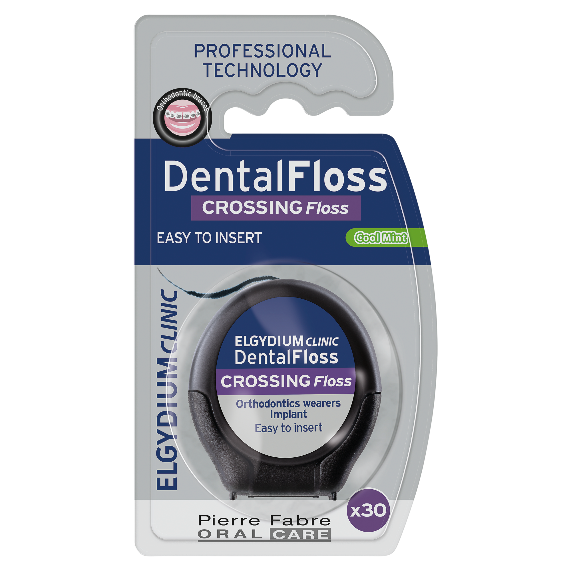 Elgydium, Clinic DentalFloss Crossing Floss nić dentystyczna, 1 sztuka zdjęcie