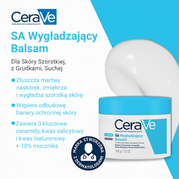 CeraVe SA, wygładzający balsam do skóry suchej, 340 g