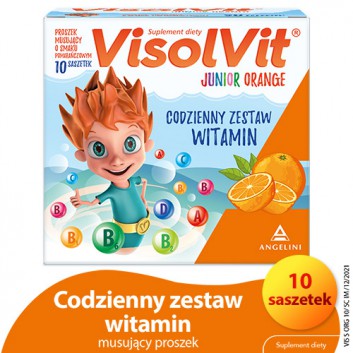 Visolvit Junior Orange proszek o smaku pomarańczowym 10 saszetek