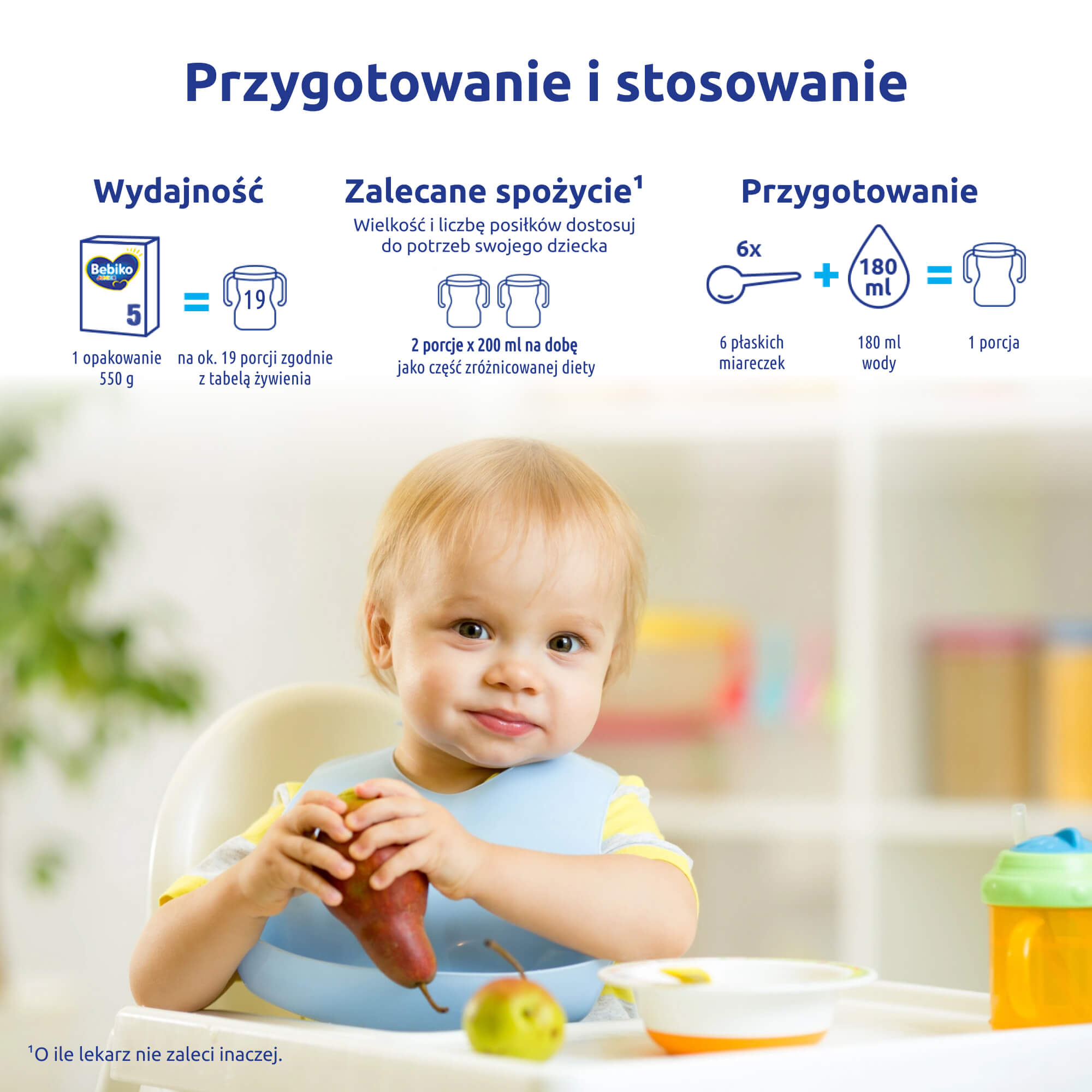 Bebiko Junior 5 Nutriflor Expert, odżywcza formuła na bazie mleka dla przedszkolaka, 550 g