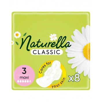 Naturella Classic Maxi Podpaski ze skrzydełkami, 8 sztuk