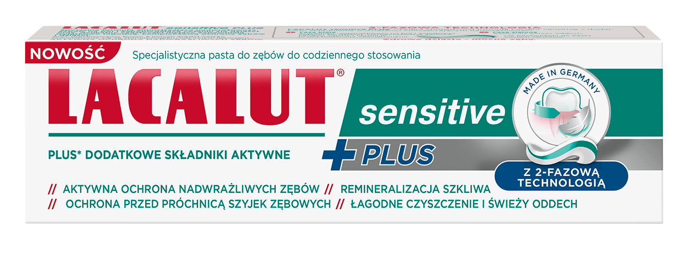 Lacalut Sensitive Plus, pasta do zębów, 75 ml zdjęcie
