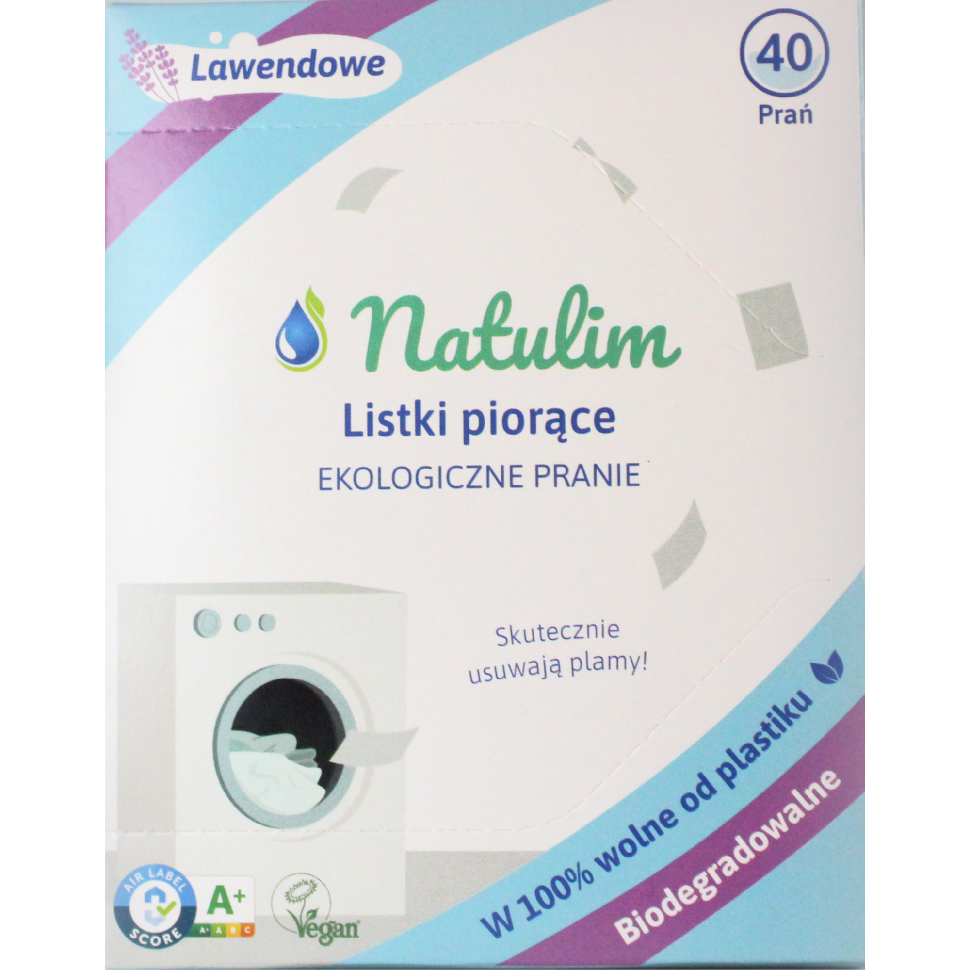 Natulim Eko listki do prania lawendowe, 40 sztuk zdjęcie