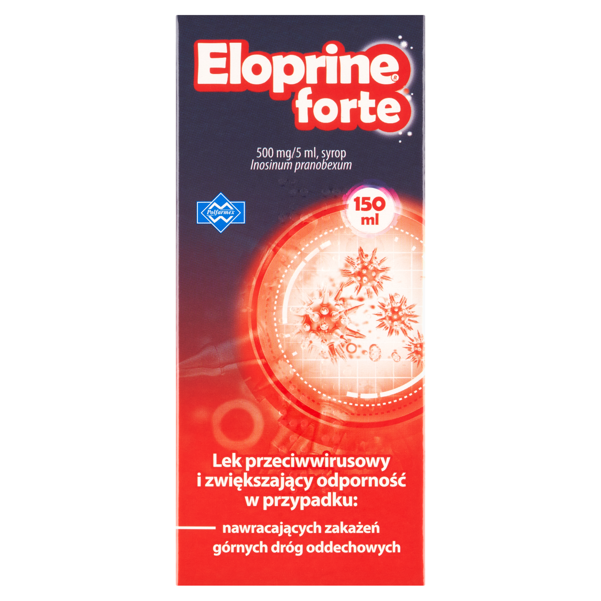 Eloprine Forte syrop 0,5g/5ml przeciwwirusowy zwiększający odporność 150 ml zdjęcie