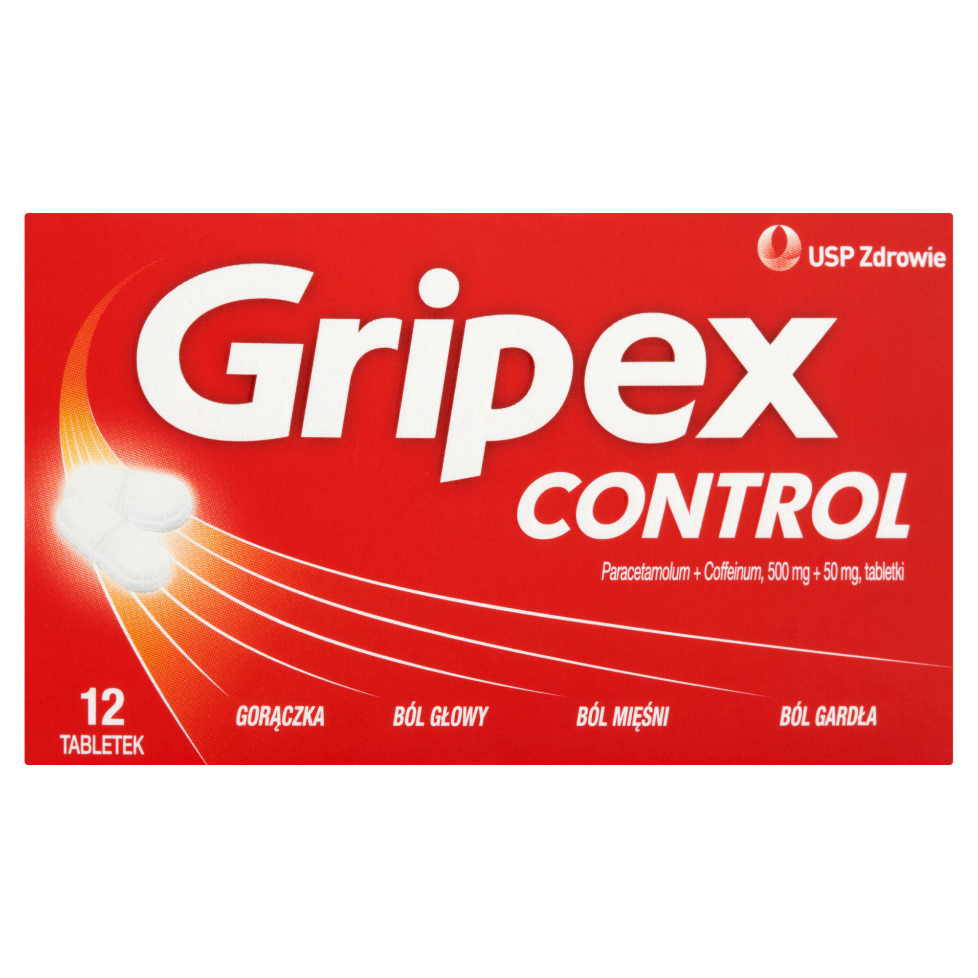 Gripex control 500 mg + 50 mg 12 tabletek zdjęcie