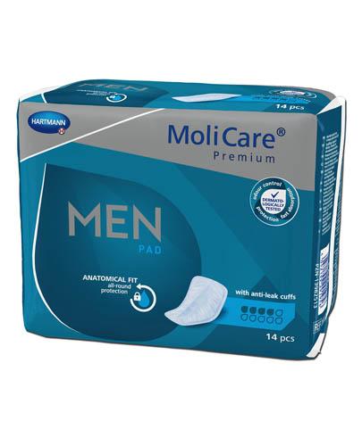 Hartmann MoliCare Premium MEN PAD 4 krople, Anatomiczne wkłady chłonne, 14 sztuk zdjęcie