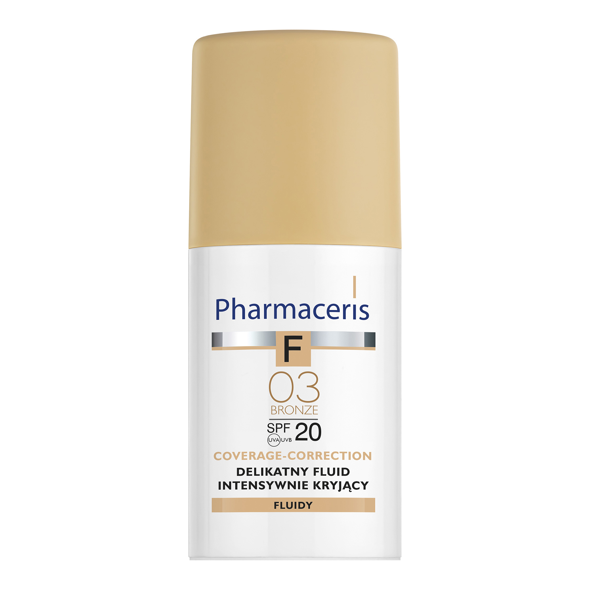 Pharmaceris F delikatny fluid intensywnie kryjący SPF20 03 BRONZE 30 ml zdjęcie