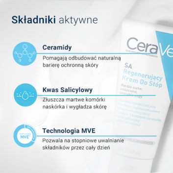CERAVE SA Regenerujący krem do stóp do skóry bardzo suchej, 88 ml