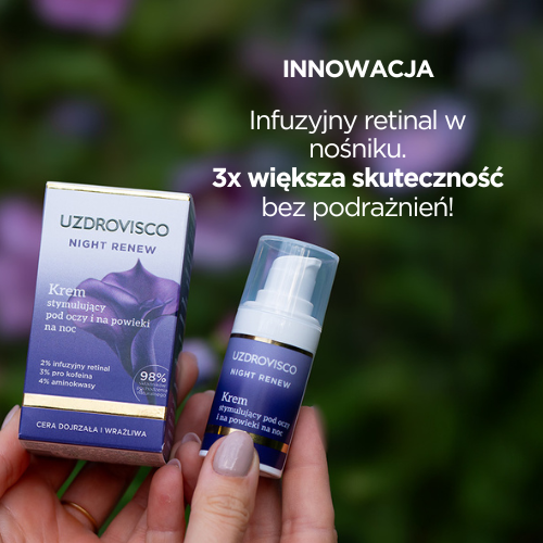 Uzdrovisco  Night Renew Krem stymulujący pod oczy i na powieki na noc, 15 ml
