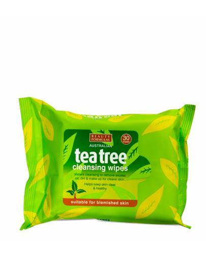 Beauty Formulas Oczyszczające Chusteczki do twarzy Tea Tree, 30 sztuk zdjęcie