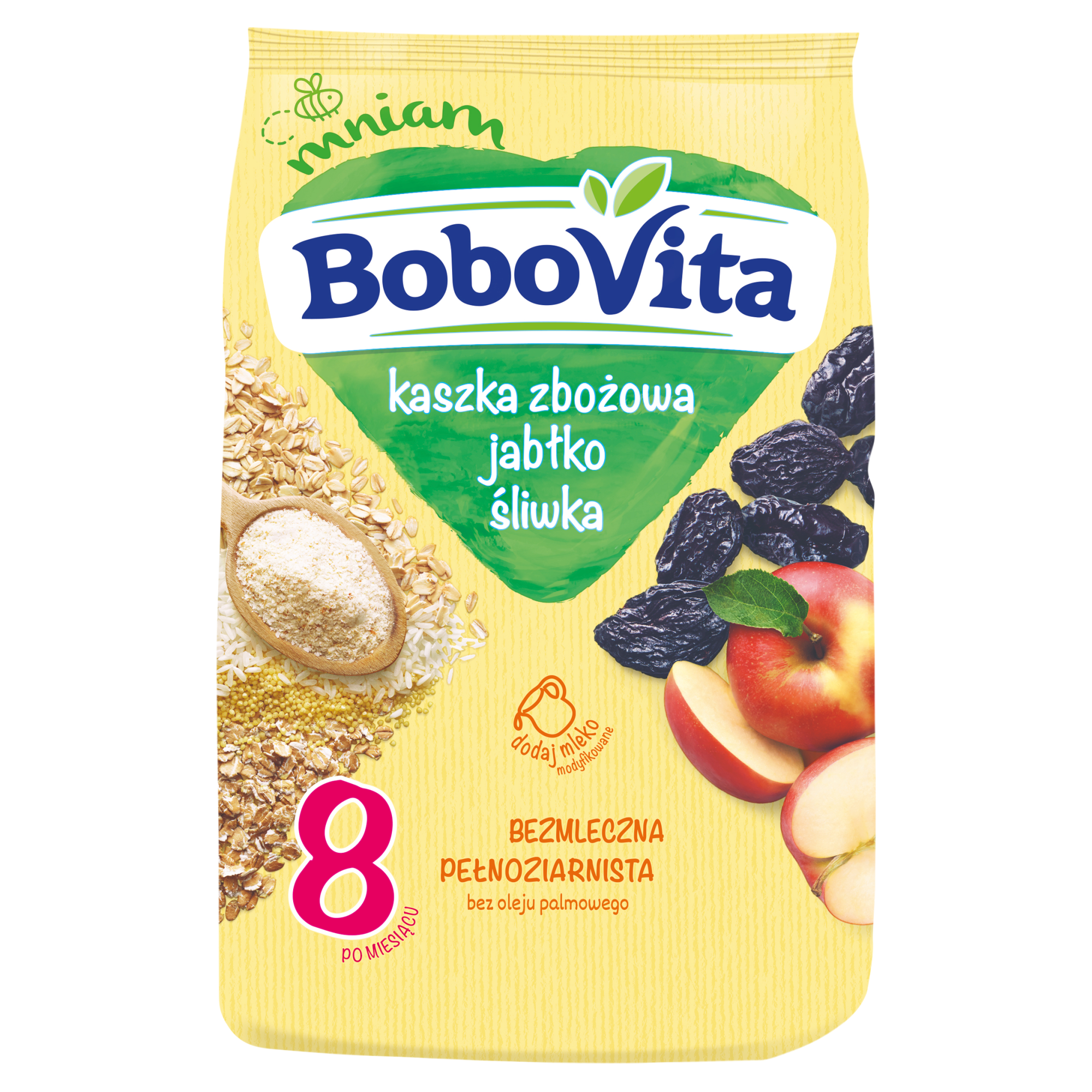 BOBOVITA Kaszka zbożowa jabłko-śliwka po 8 m-cu - 180 g zdjęcie