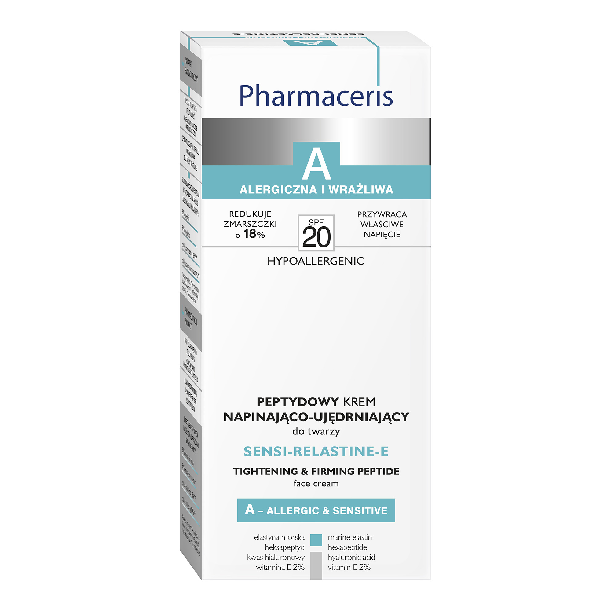 Pharmaceris A Sensi-Relastine-E, peptydowy krem napinająco-ujędrniający, SPF 20, 50 ml zdjęcie