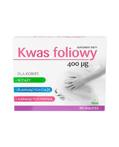 Kwas Foliowy 400 µg, 90 tabletek zdjęcie