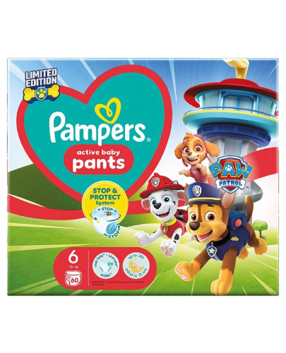 Pampers Pants 6 Psi Patrol Pieluchomajtki 13 kg+, 60 sztuk zdjęcie