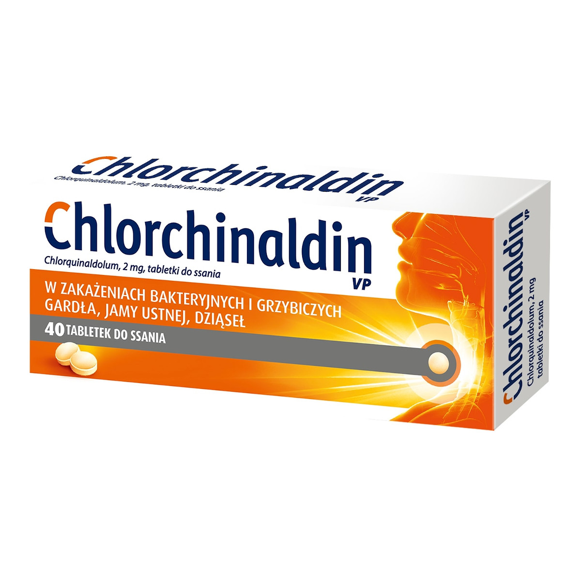 Chlorchinaldin VP, 2 mg, tabletki do ssania, 40 sztuk zdjęcie