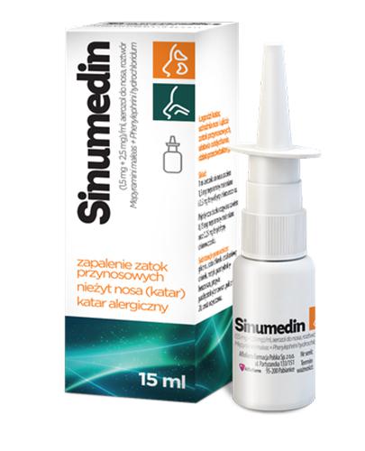 Sinumedin (1,5 mg + 2,5 mg)/ml, aerozol do nosa, 15 ml zdjęcie