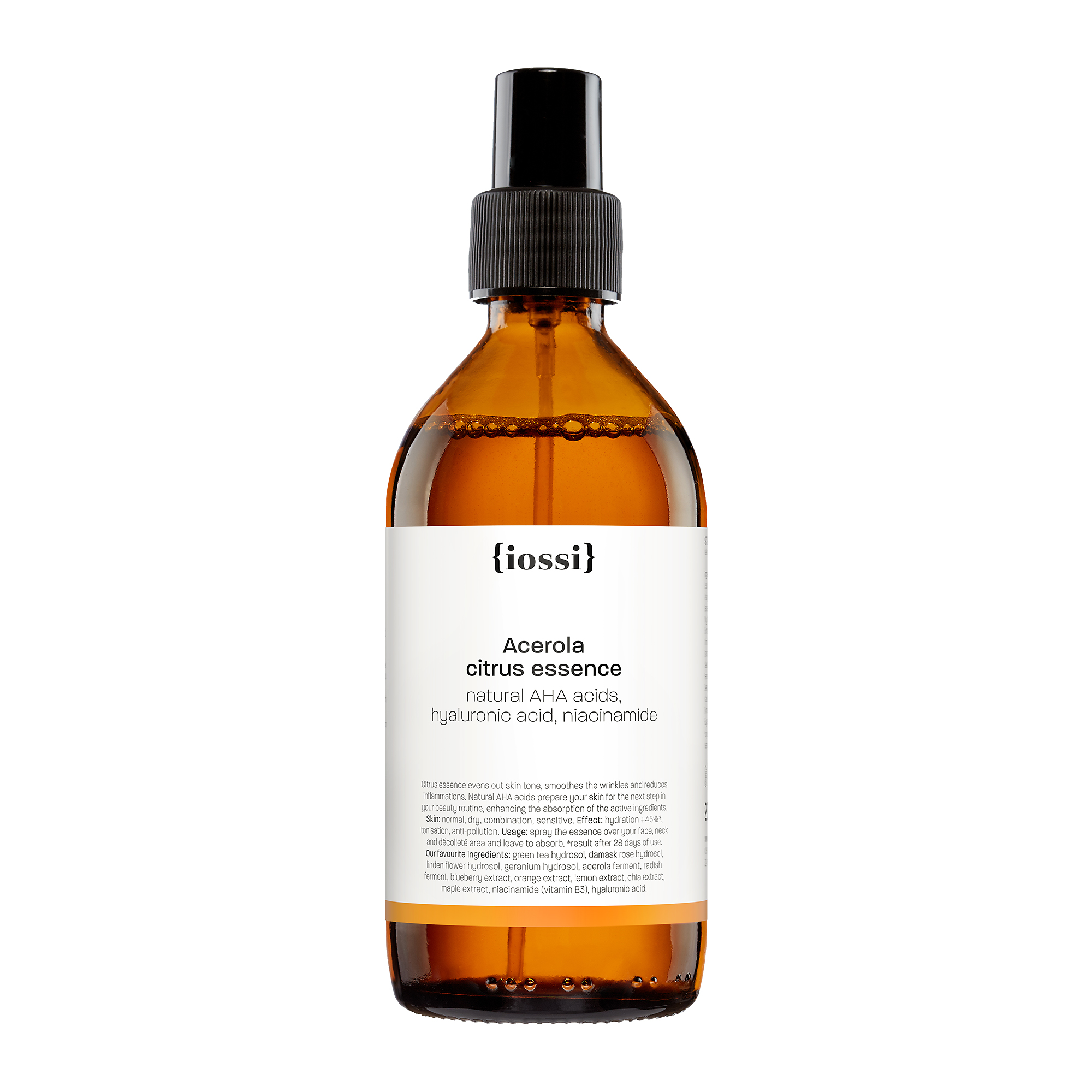 Iossi Acerola-Cytrusowa Esencja z kwasami AHA, kwasem hialuronowym i niacynamidem, 200 ml zdjęcie