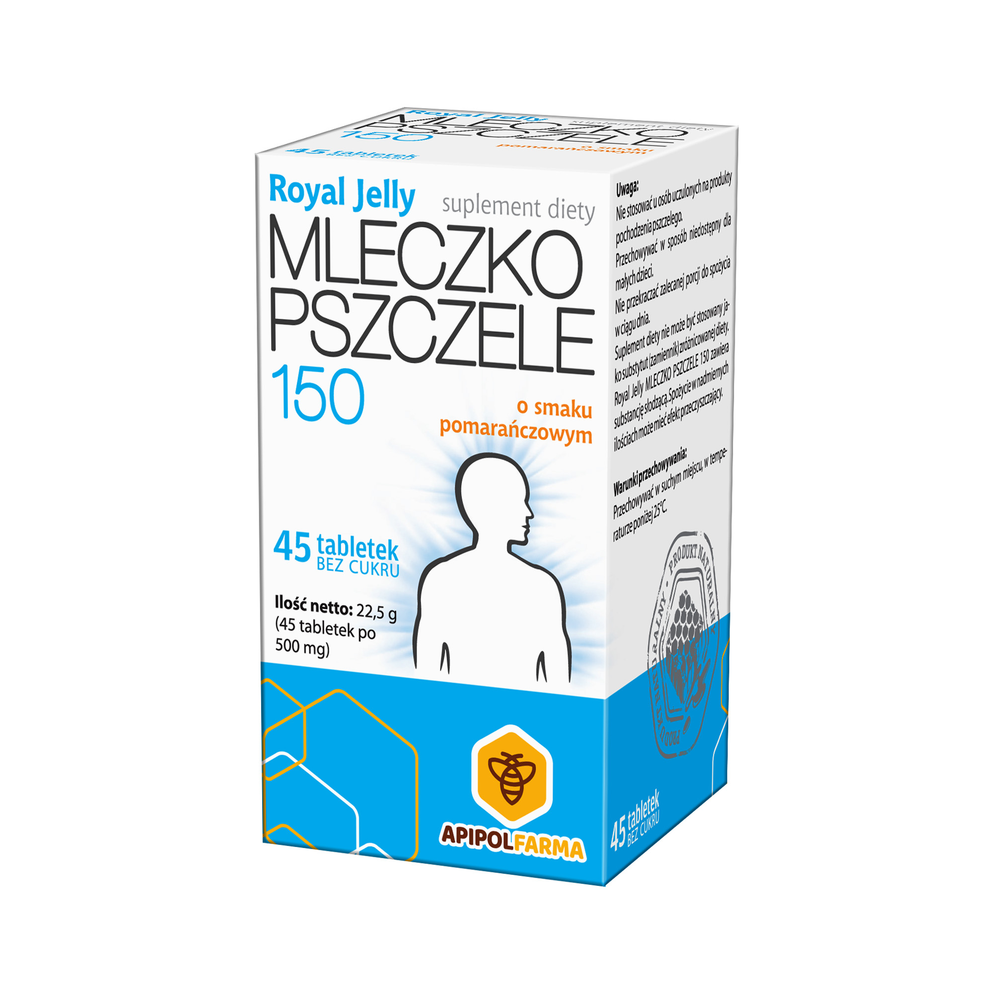 Mleczko pszczele Royal Jelly 150 mg 45 tabletek do ssania zdjęcie