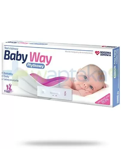 Rodzina Zdrowia Baby Way test ciążowy płytkowy 1 sztuka zdjęcie