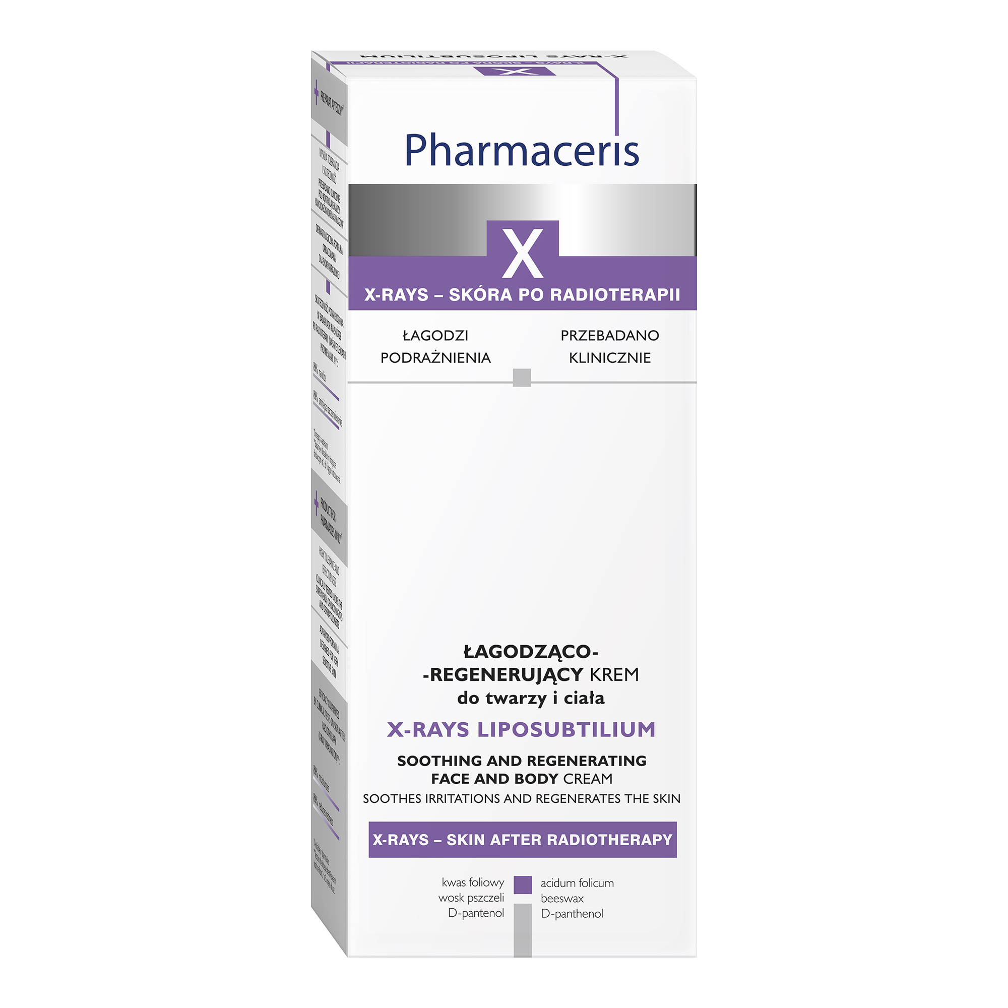 PHARMACERIS X X-RAYS LIPOSUBTILIUM Krem łagodząco-regenerujący do twarzy i ciała - 75 ml  zdjęcie