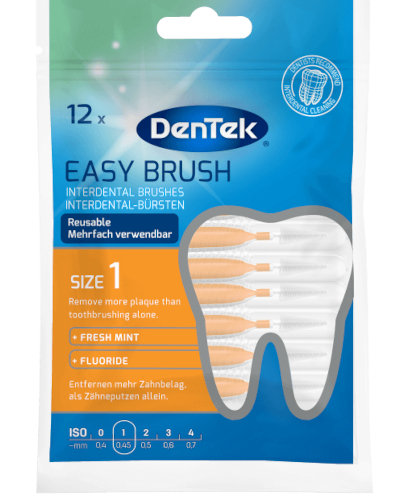 DenTek, Szczoteczki międzyzębowe Easy Brush, rozmiar 1 (0, 45mm), 12 sztuk zdjęcie