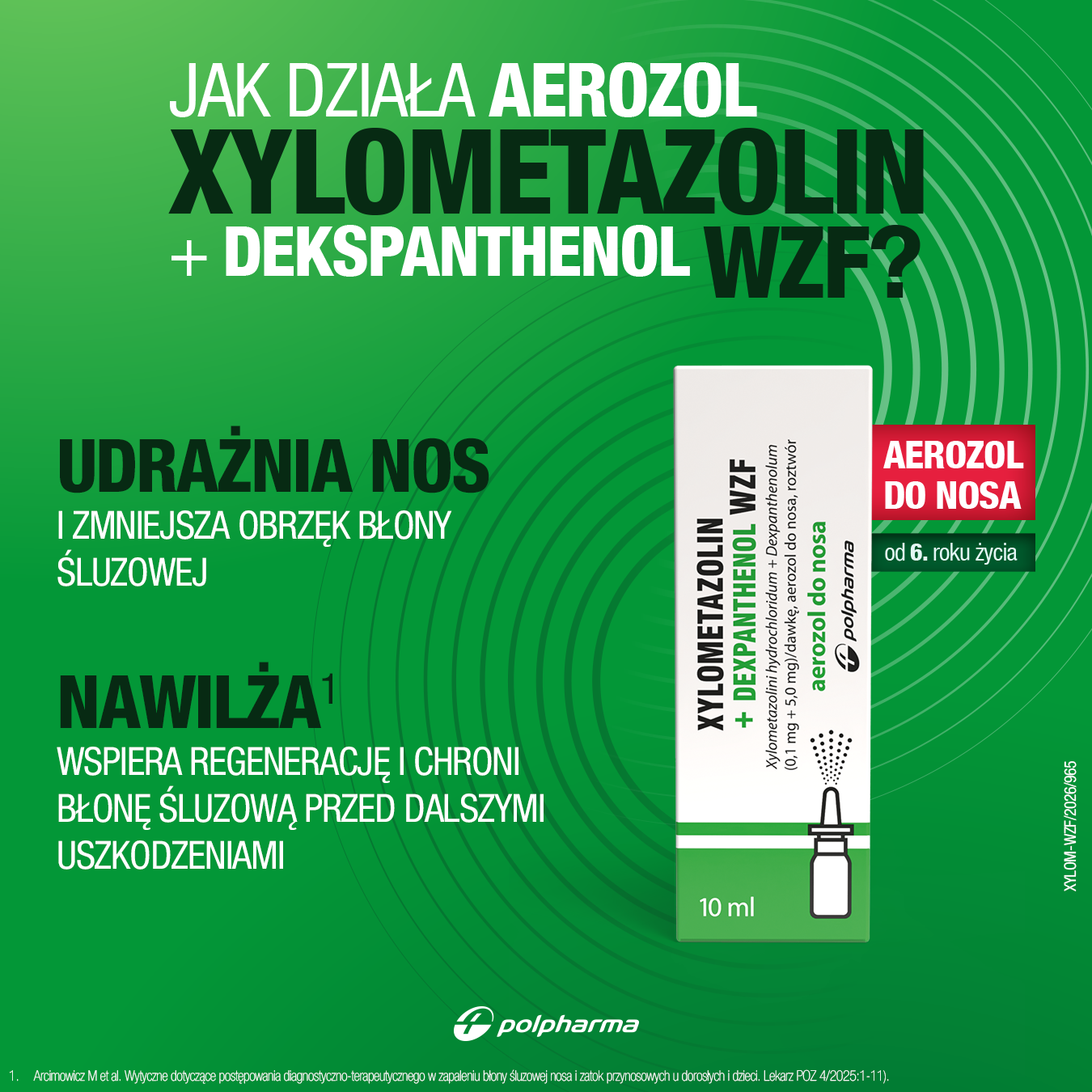 Xylometazolin WZF 0,1% krople do nosa, 2 x 10 ml