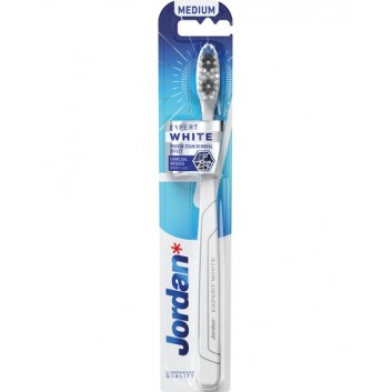 Jordan Expert White Medium szczoteczka do zębów średnia 1 sztuka