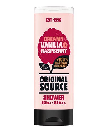 Original Source Creamy Vanilla & Raspberry Żel pod prysznic - 500 ml - cena, opinie, właściwości  zdjęcie