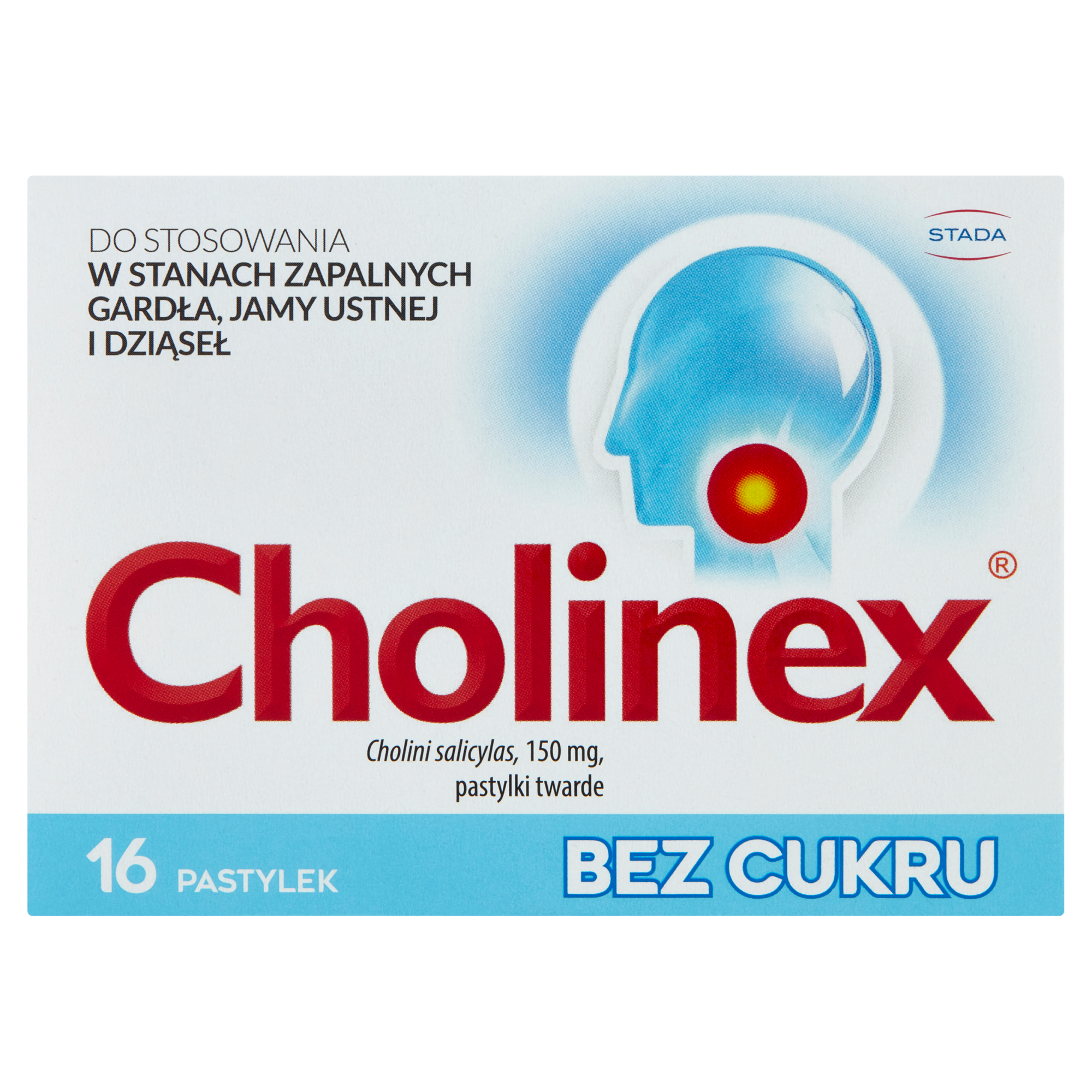 CHOLINEX SUGARFREE - 16 past. do ssania zdjęcie