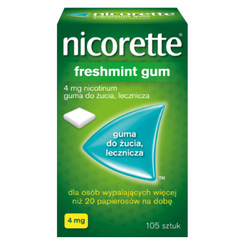 Nicorette Freshmint 4 mg guma do żucia 105 sztuk