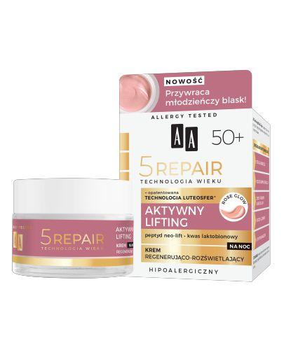 AA TECHNOLOGIA WIEKU 5REPAIR 50+ Krem na noc regenerująco-rozświetlający, 50 ml zdjęcie