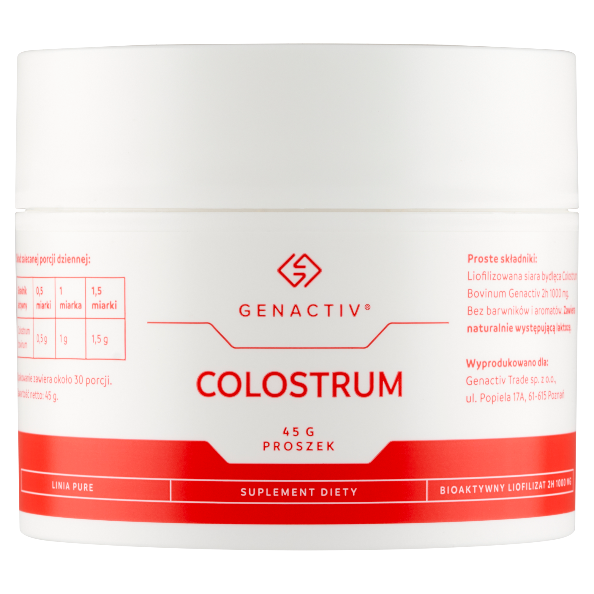 Colostrum Genactiv, proszek, 45g zdjęcie