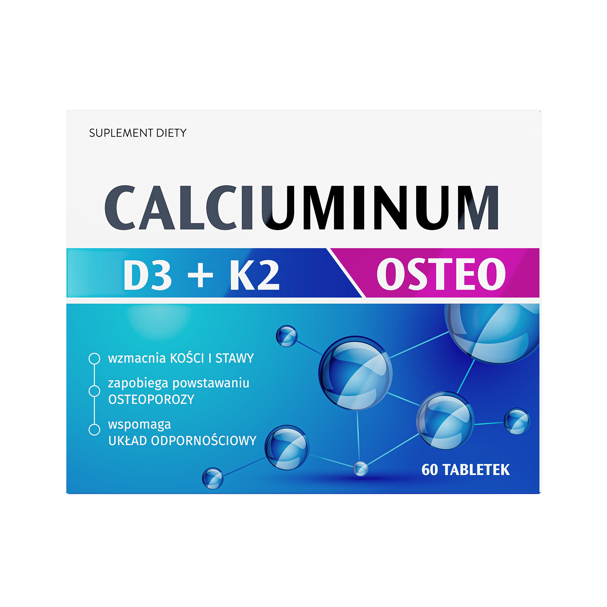 Calciuminum Osteo D3 + K2, 60 tabletek zdjęcie